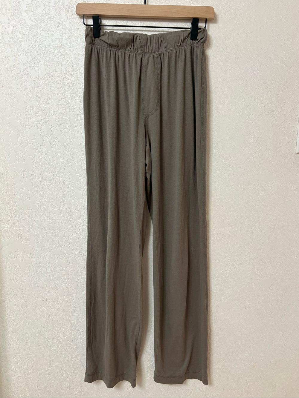 Éterne Lounge Pants XS Taupe Brown Cotton Modal Relaxed Straight Leg